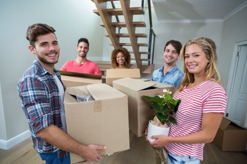 Removal boxes and moving preparation for a Hampton relocation