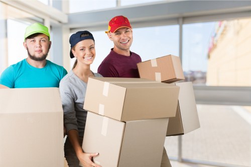 Hampton home relocation with removal team and packed boxes