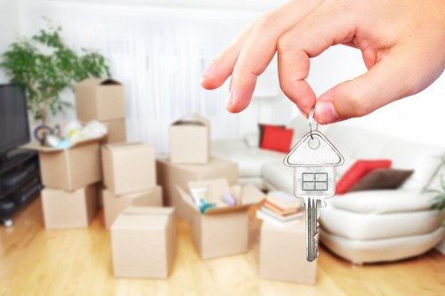 Fragile items carefully packed for Hampton removals
