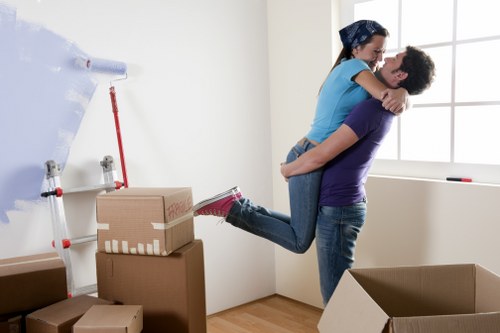 Prepared boxes and furniture ready for a smooth house move