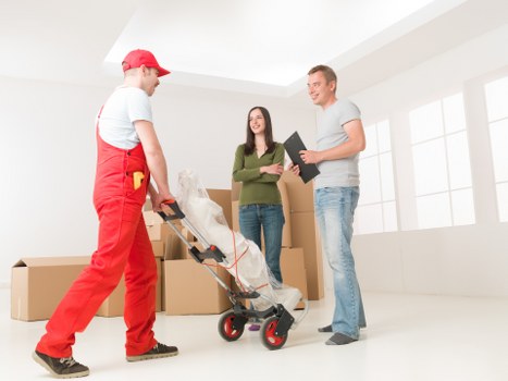 Packing and securing furniture inside a moving truck in Hampton