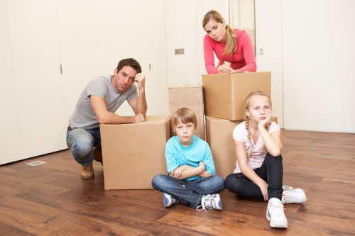 Household items prepared for a Hampton home move