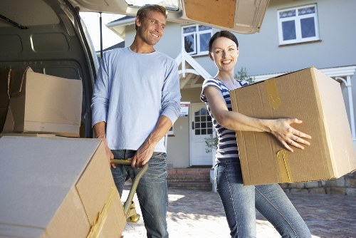 Organised moving day scene for Hampton house relocation